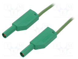 Test lead; silicone; 0.5m; green; 19A; 1kV; Cond.cross sec: 1mm2