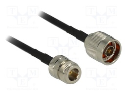 Cable; 6m; N male,N female; black; Øcable: 4.95mm; 50Ω