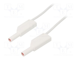 Test lead; PVC; 2m; white; 32A; Type: with 4mm axial socket