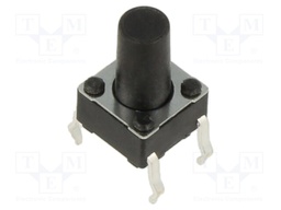 Microswitch TACT; SPST-NO; Pos: 2; 0.05A/12VDC; THT; none; 1.3N