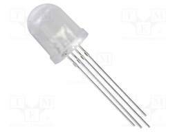 LED; 10mm; tricolour; RGB; 3000÷3500(typ)-4000mcd; 60°; cathode