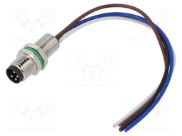 Connector: M8; male; PIN: 4; straight; for panel mounting; socket