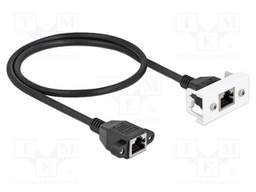 Easy 45; RJ45 socket,both sides; on panel,in housing,push-in