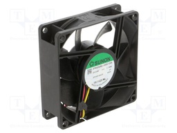 Fan: DC; axial; 24VDC; 80x80x25mm; 62.86m3/h; 30dBA; ball; 2900rpm