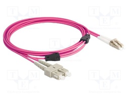 Fiber patch cord; OM4; LC/PC,SC/PC; 3m; 50/125um; LSZH; beige