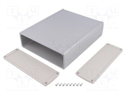 Enclosure: multipurpose; with panel; TEKAL; X: 167mm; Y: 210mm; grey