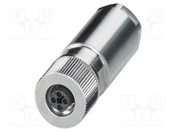 Connector: M12; plug; PIN: 4; 63V; straight; IP65; push-lock; 12A