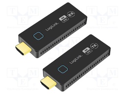 HDMI extender; HDMI plug x2,USB C socket x2; 4K; black; 30m