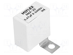 Capacitor: polypropylene; 0.47uF; ±10%; 38x42.5x21mm; 1000VDC