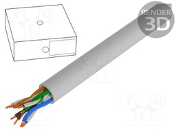 Wire; U/UTP; 6; stranded; CCA; PVC; grey; 305m