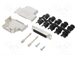 D-Sub; PIN: 25; female; shielded; angled 45°; soldering; for cable