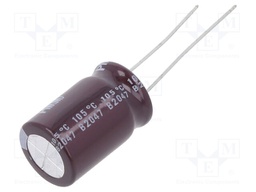 Capacitor: electrolytic; low impedance; THT; 220uF; 63VDC; ±20%