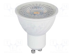 LED lamp; white warm; GU10; 220÷240VAC; 445lm; P: 6W; 110°; 3000K
