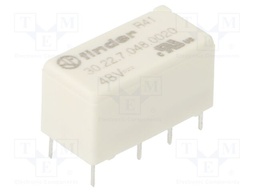 Relay: electromagnetic; DPDT; Ucoil: 48VDC; Icontacts max: 3A; PCB
