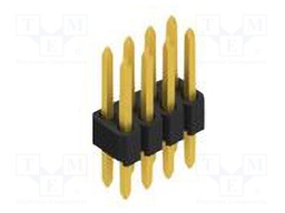 Connector: pin strips; pin header; male; PIN: 8; 1.27mm; THT; 2x4
