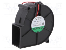 Fan: DC; blower; 24VDC; 75x75x30mm; 23.44m3/h; 38.6dBA; 3000rpm