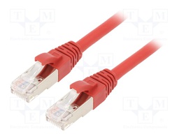 Patch cord; ETHERLINE® Cat.6a,S/FTP; 6a; stranded; Cu; LSZH; red