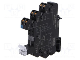 Socket; 16A; DIN; -40÷60°C; 87.8x89.4x12.8mm; max.250VAC; 24VDC