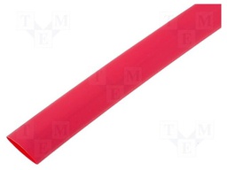 Heat shrink sleeve; 3: 1; 12mm; L: 200mm; red; Pcs: 10