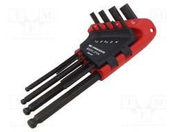 Wrenches set; hex key,spherical; 9pcs.