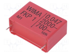 Capacitor: polypropylene; 47nF; 37.5mm; ±10%; 17x29x41.5mm; 700VAC