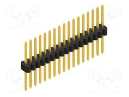 Connector: pin strips; pin header; male; PIN: 17; 1.27mm; THT; 1x17