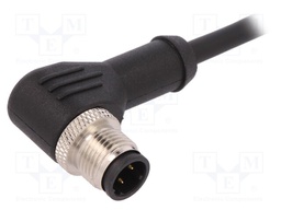 Plug; M12; PIN: 4; male; B code-Profibus; IP67; 250V; 4A; angled; 1m