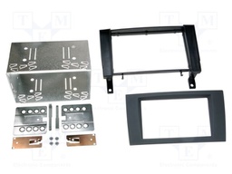 Radio frame; Mercedes; 2 DIN; black/rubber-touch