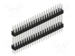 Connector: pin strips; pin header; male; PIN: 44; 1.27mm; THT; 2x22