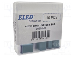 Fuse: fuse; 20A; 32VDC; automotive; 10.7mm; 10.7x7.7x15mm