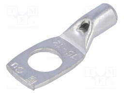 Ring tube terminal; M12; 16mm2; crimped; for cable; tinned; copper