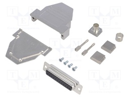 D-Sub; PIN: 25; plug; female; soldering; for cable; black