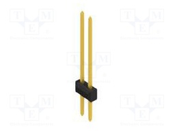 Connector: pin strips; pin header; male; PIN: 2; 2.54mm; THT; 2x1
