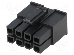 Plug; wire-board; female; Mega-Fit; 5.7mm; PIN: 8; Layout: 2x4; 23A
