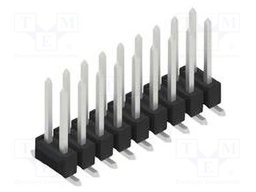 Connector: pin strips; pin header; male; PIN: 18; 2.54mm; SMT; 2x9
