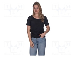 T-shirt; black; cotton,conductive fibers; Size: S; women's,ESD