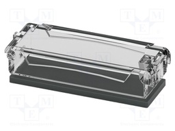 Cover; tiltable; black; UL94V-0; BC 17,8; polycarbonate; X: 17.8mm
