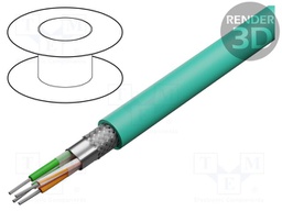 Wire; SF/UTP; 2x2x24AWG; industrial Ethernet,outdoor; 5e; Cu; TPE