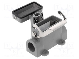 Enclosure: for HDC connectors; size 10A; with latch; with cover