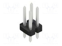 Connector: pin strips; pin header; male; PIN: 4; 2.54mm; THT; 2x2
