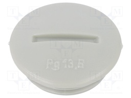 Stopper; PG13,5; Mat: polystyrene; light grey