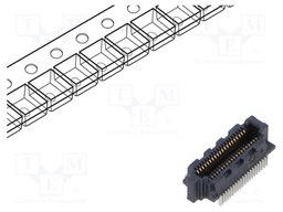Connector: PCB to PCB; female; PIN: 20; 0.4mm; SS4; gold-plated; SMT