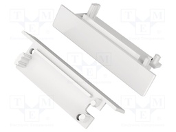 Cap for LED profiles; white; ABS; Pcs: 20; FLAT8