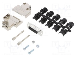 D-Sub; PIN: 15; female; shielded,metalized; angled 45°; soldering