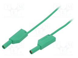 Test lead; PVC; 2m; green; 16A; 1kV; Cond.cross sec: 0.75mm2