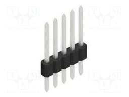Connector: pin strips; pin header; male; PIN: 5; 1.27mm; THT; 1x5