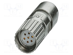Connector: M23; plug; PIN: 7; soldering; straight; M23 PRO; 20A; 300V