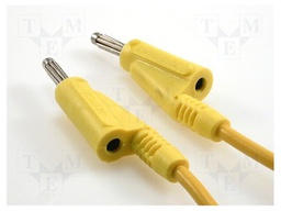 Test lead; PVC; 1m; yellow; 20A; 60VDC; Cond.cross sec: 1mm2