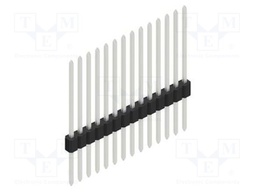 Connector: pin strips; pin header; male; PIN: 14; 1.27mm; THT; 1x14