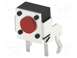Microswitch TACT; SPST-NO; Pos: 2; 0.05A/24VDC; THT; none; 2.55N